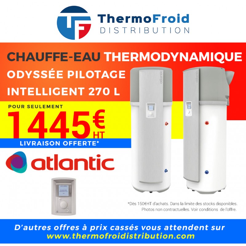 Chauffe-eau thermodynamique Atlantic ODYSSÉE PILOTAGE INTELLIGENT 270 L