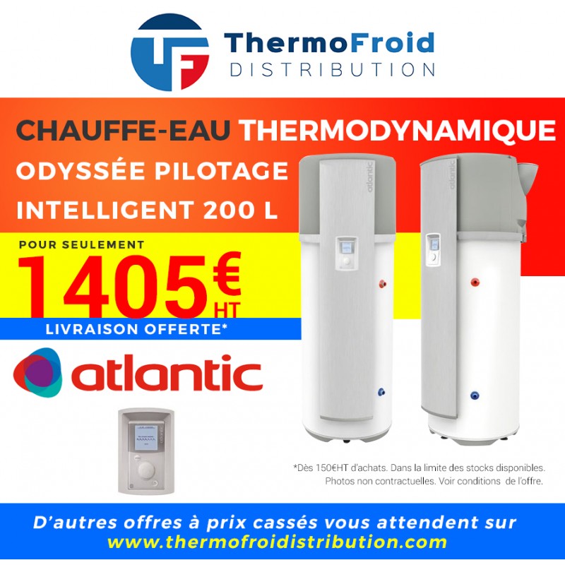 Chauffe-eau thermodynamique Atlantic ODYSSÉE PILOTAGE INTELLIGENT 200 L